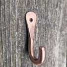 Small Copper Hook Hand Forged Hooks  Blacksmith made  kitchen Bathroom  Pot