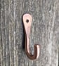 Small Copper Hook Hand Forged Hooks  Blacksmith made  kitchen Bathroom  Pot - Image 1