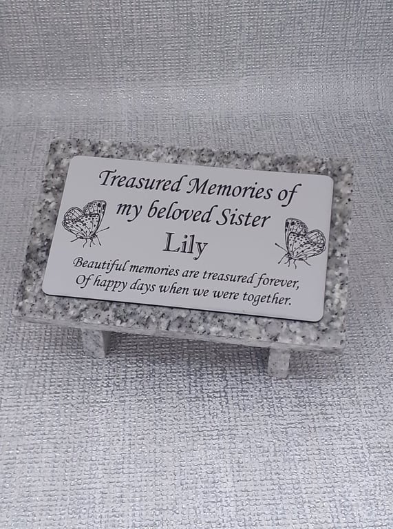 Small Personalised  Memorial Grave Cemetery Memorial Garden Grave Ornament 