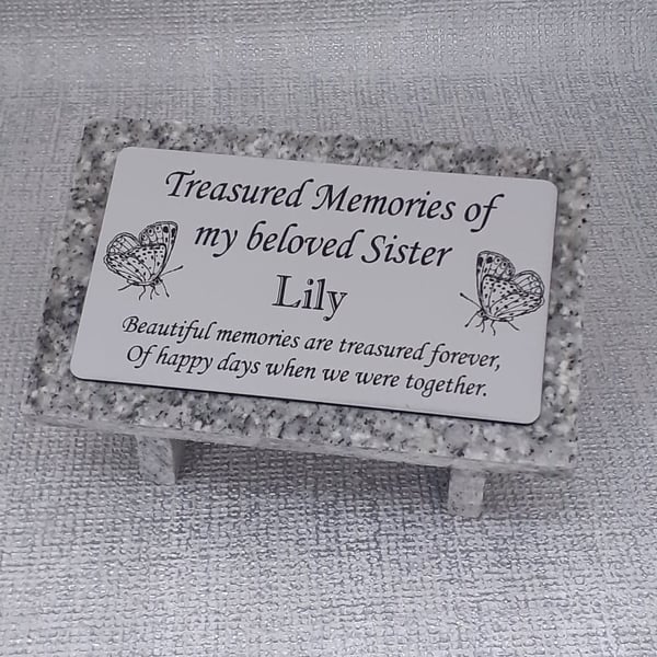 Small Personalised  Memorial Grave Cemetery Memorial Garden Grave Ornament 