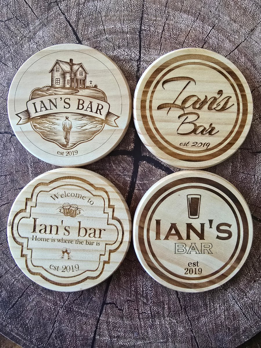 Personalised Home Bar Coaster