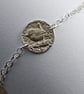 Wren Engraved Sterling Silver Coin Bracelet - Image 1