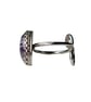 Sterling Silver Adjustable Ring Chevron Amethyst Oval Gemstone Jewellery Gift - Image 6