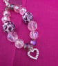 Gorgeous Pink Beaded Bag Charm  - Image 2