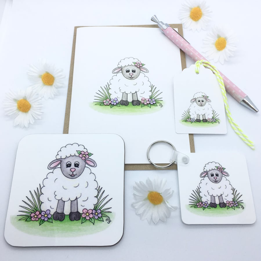 BEAUTIFUL BUNDLE - Little Lamb Card & Gift Set