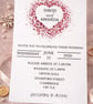 Evening Wedding Invitation  Card Heart Design - Image 2