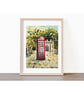 Original ACEO Miniature Watercolour Painting Classic K6 Telephone Box Tavistock - Image 3