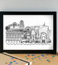 Los Angeles Skyline Travel Art Print - Image 2