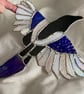 Stained glass magpie Suncatcher hanging decoration 