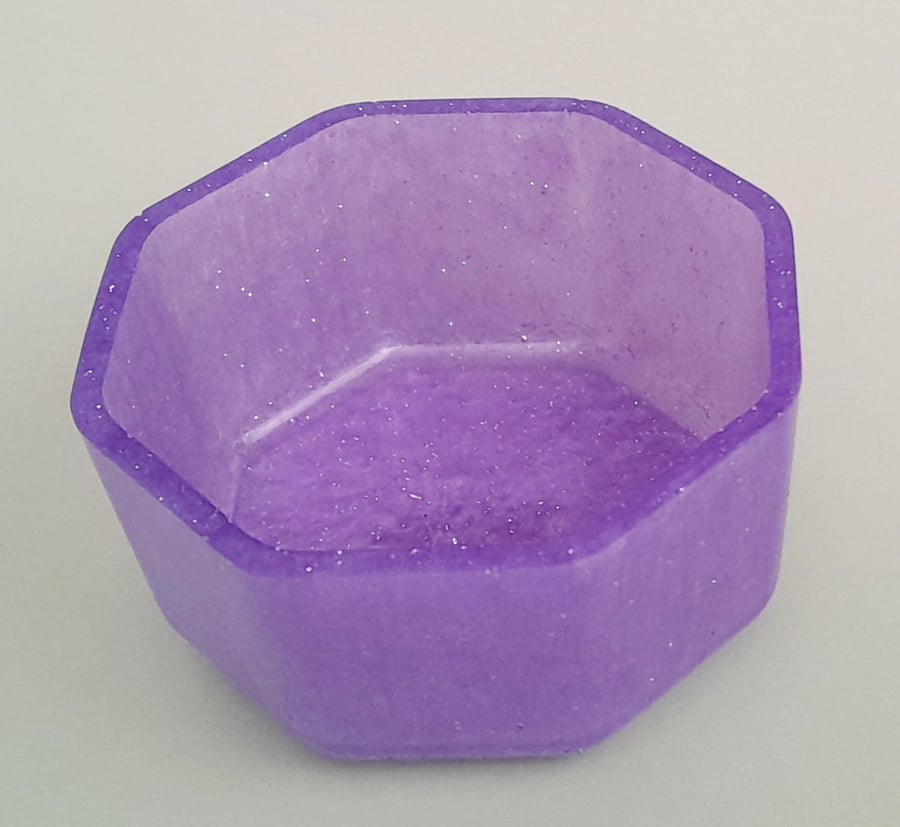 Trinket purple octagonal dish
