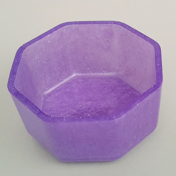 Trinket purple octagonal dish