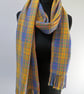 Sold - Yellow and blue tartan scarf - Image 5