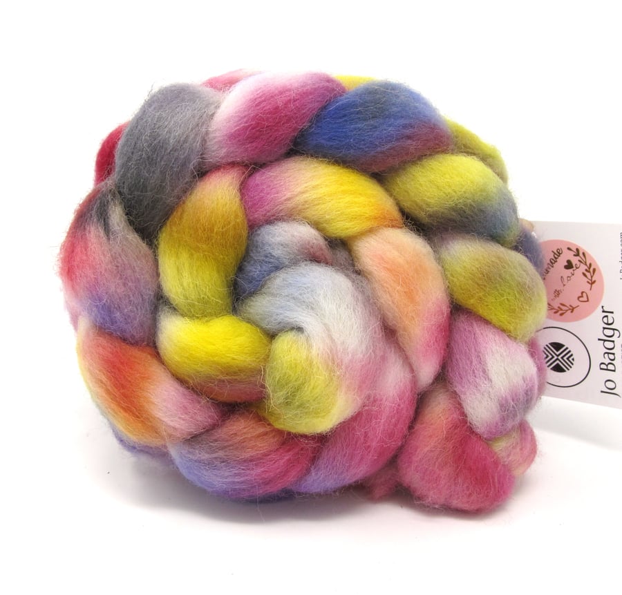 Merino Wool Hand Dyed Roving - Fiber to Yarn