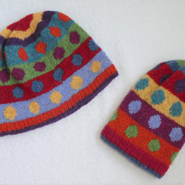 Spot Hat Pattern in 4 Sizes. Knitting Pattern. PDF Knitting Pattern. Hat.