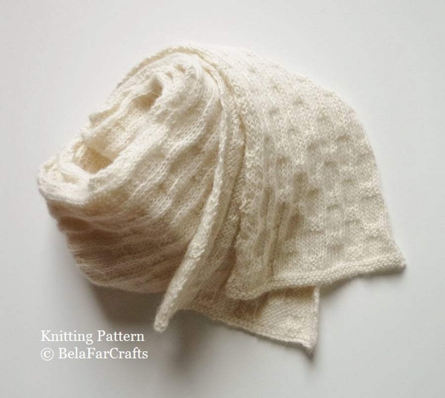 KNITTING PATTERN - Highland Wool Scarf - Intermediate knitting