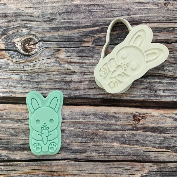 Bunny Rabbit Cookie Cutter and Embosser, Easter Bunny, Easter Cookie Cutter