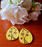 Handpainted wooden earring