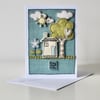 'Home Sweet Home' - Handmade Blank Card