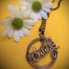 Antique copper wire wrapped Musical pendant