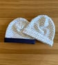 Newborn Baby Hats, Beanie hats. 2 PK. Ideal for the newborn baby 0-3mths - BE02