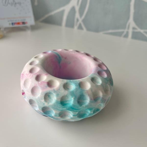 Multipurpose trinket dish or tealight votive holder gorgeous pastel colours