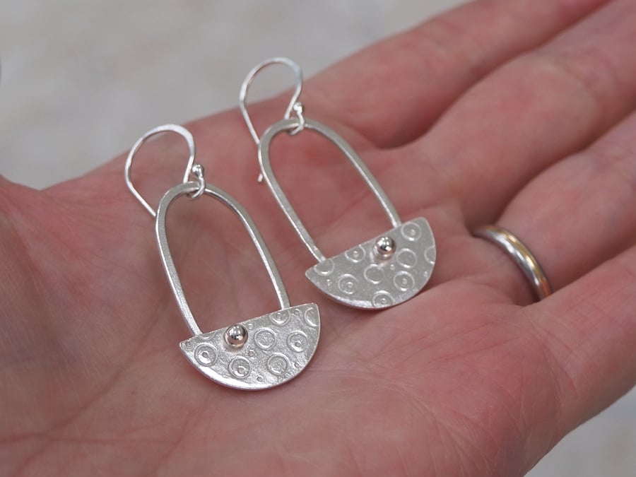 Silver Earrings Hallmarked One of a Kind