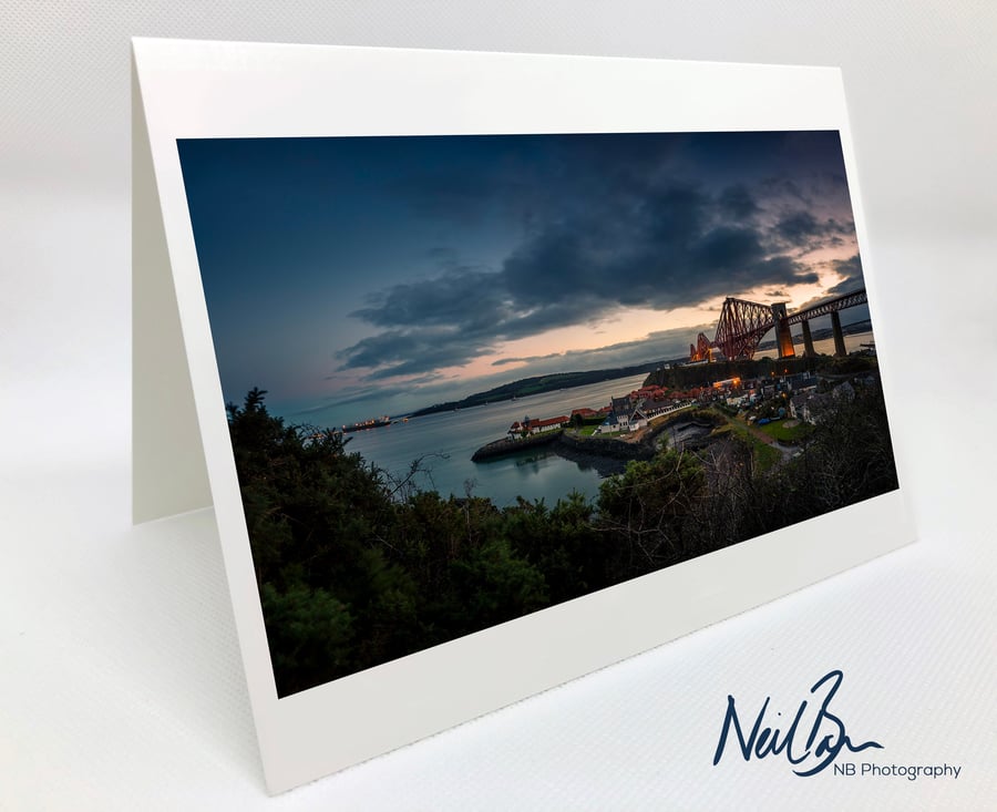 The Forth Bridge and North Queensferry - Scotland Greeting Card by Neil Barr