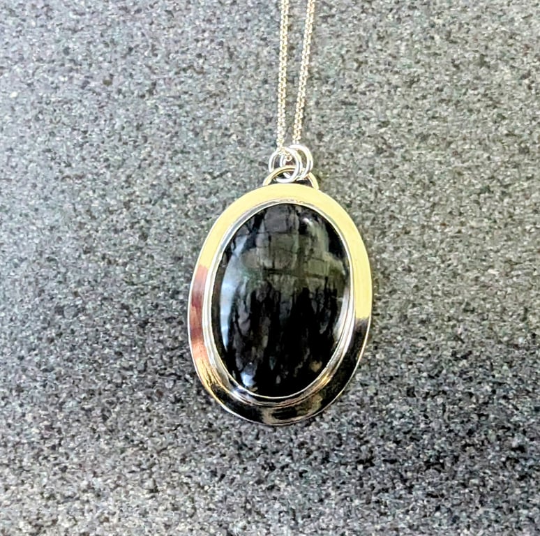 Picasso Marble C & Sterling Silver Pendant