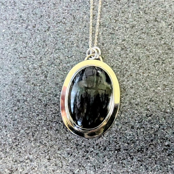 Picasso Marble C & Sterling Silver Pendant  SALE 10% Off with Code : SILVERSALE