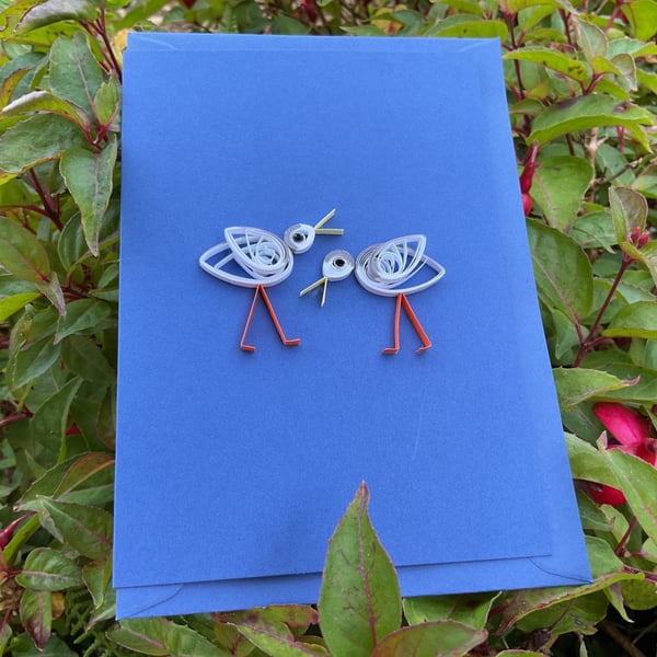Quilled Seagulls Greetings Card