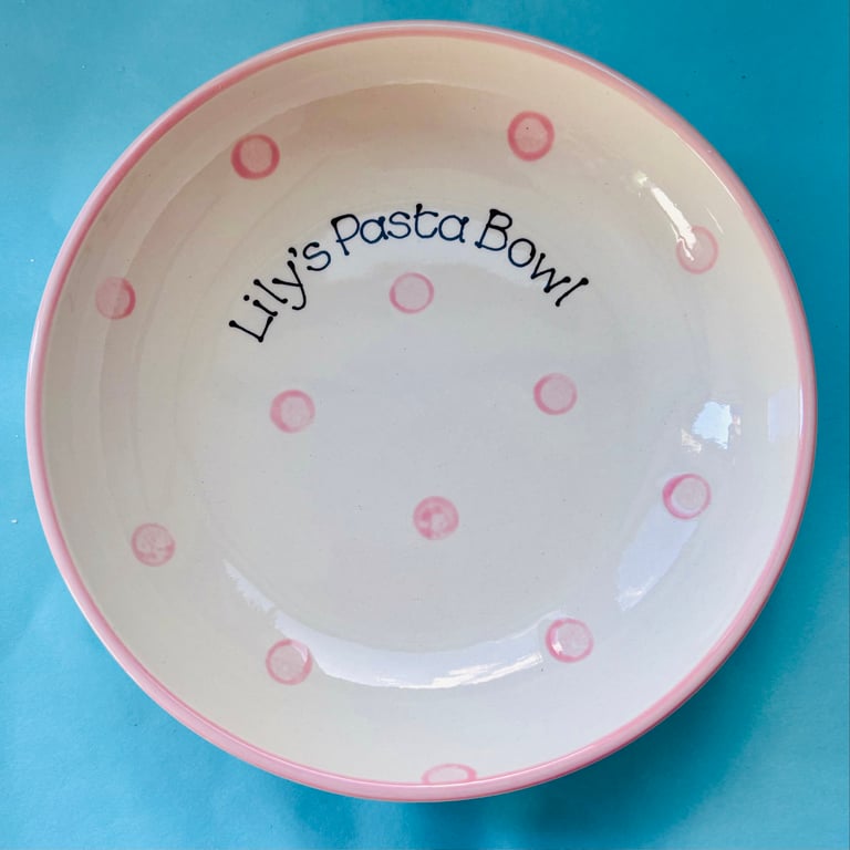 Personalised Spotty Dotty Pasta Bowl