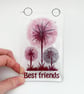 Fused Glass "Best Friends" Allium Hanging - Handmade Glass Suncatcher - Image 2