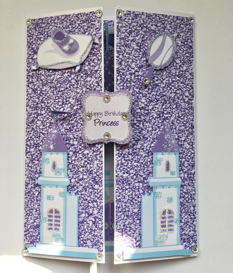 Handmade Birthday Card - Lilac Fairytale Card