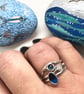 Blue Topaz Stack Ring, pebble ring, sea themed jewelery, gift for her, ocean,  - Image 7