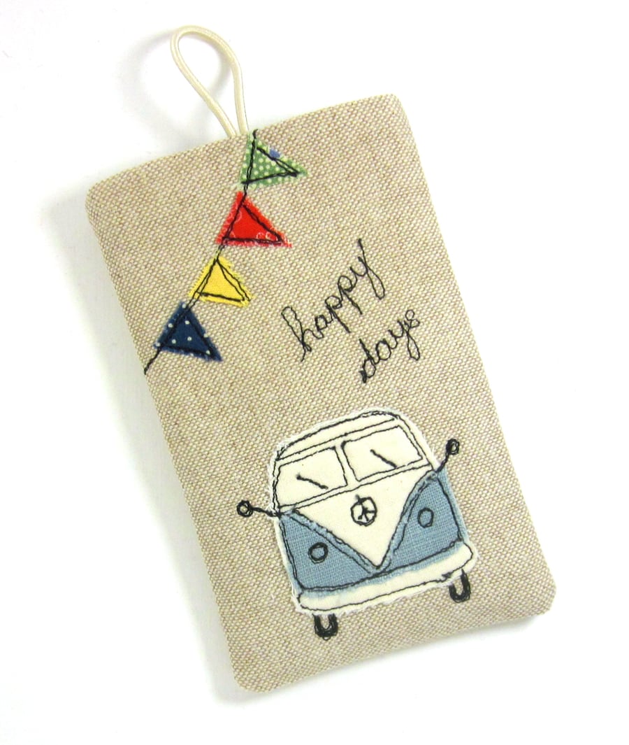 iPhone 5 Cover VW Camper in Duck Egg Blue