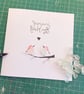 Sea Glass Lovebirds Christmas Card - Handmade Season's Tweetings Card  - Image 8