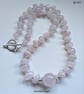 Designer Rose Quartz Statement Necklace  - Image 6