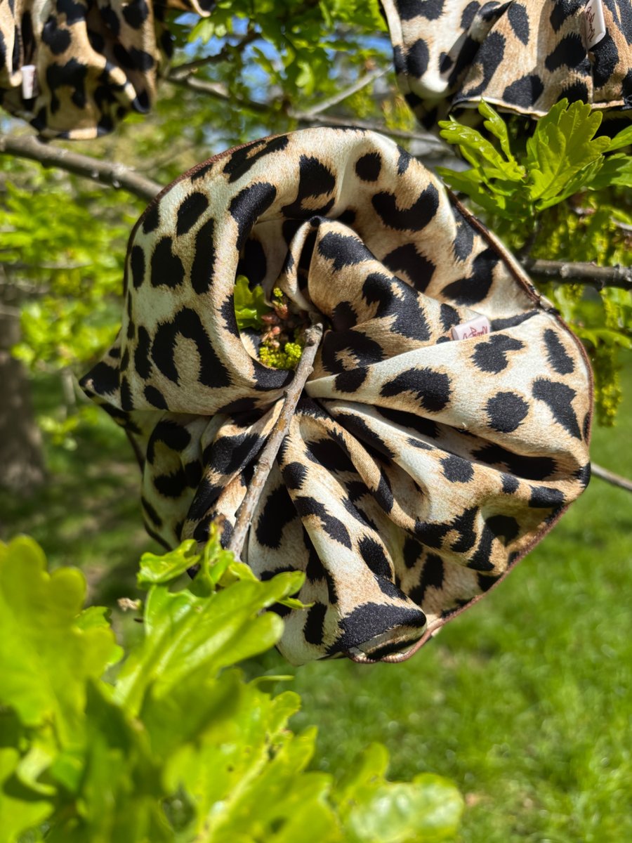 Leopard print mega scrunchie!