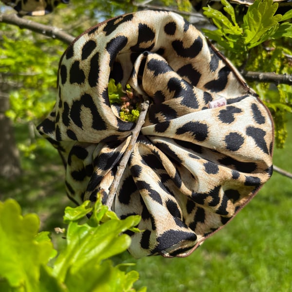 Leopard print mega scrunchie!