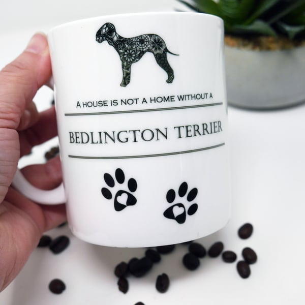 Bedlington Terrier, China Mug, Bedlington Terrier Gift, Bedlington Terrier Mug, 