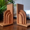 Hendre Deco Bookends Oak - Pair