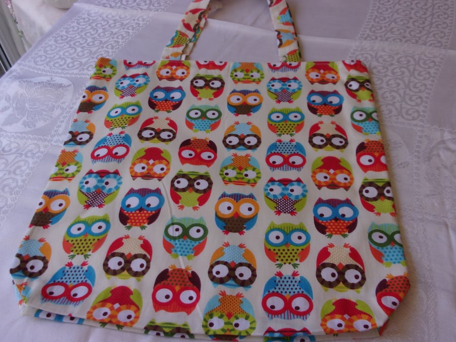 Fabric Bag with Owls