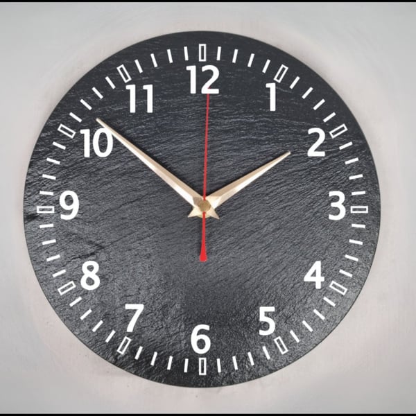 23cm Slate clock (for personalisation)