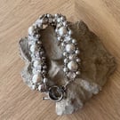 Silver beaded bracelet 