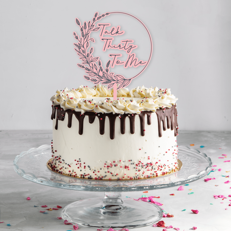 Talk Thirty To Me Birthday Cake Topper: 30th Birthday Cake Decoration