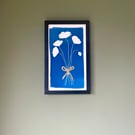 A Posy of Penstemon tied with a Gold Leaf Bow