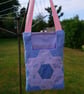 Patchwork peg bag. Large blue peg bag. Second.