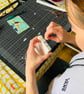 Hand Bound A7 Watercolour Sketchbook with Coptic Stitch Exposed Spine. - Image 7