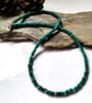 40cts Blue-Green Faceted Magnasite & Silver Plated Heamotite Necklace - Image 5