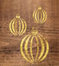 Christmas Baubles Stencil Size A5 for Card Making & Home Decor, Resusable 